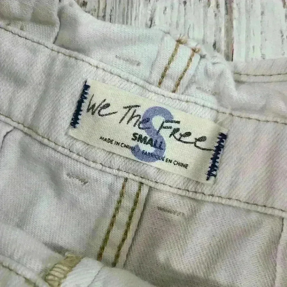 Women's Free People FP We The Free high waisted cotton shorts cream size small - Picture 3 of 8